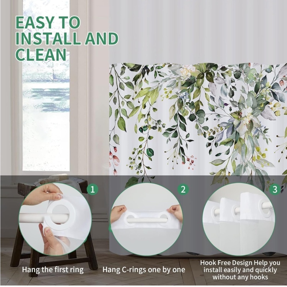 REZAYMRS FLORAL SHOWER CURTAIN - Picture 4 of 6